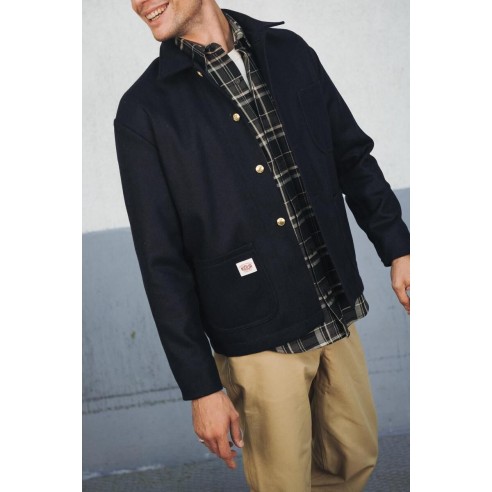 Manteau Corto Laine Marine