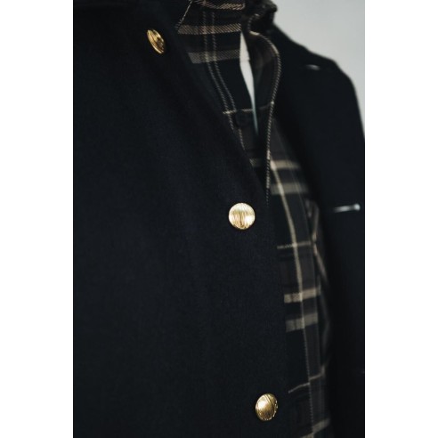 Manteau Corto Laine Marine