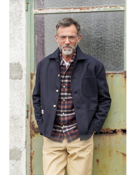 Manteau Corto Laine Marine