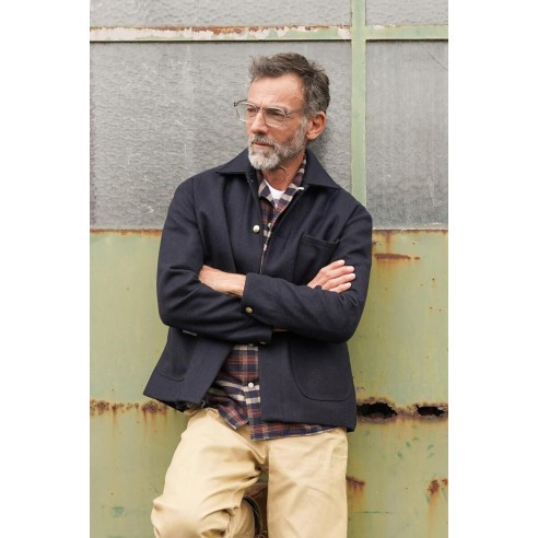 Manteau Corto Laine Marine