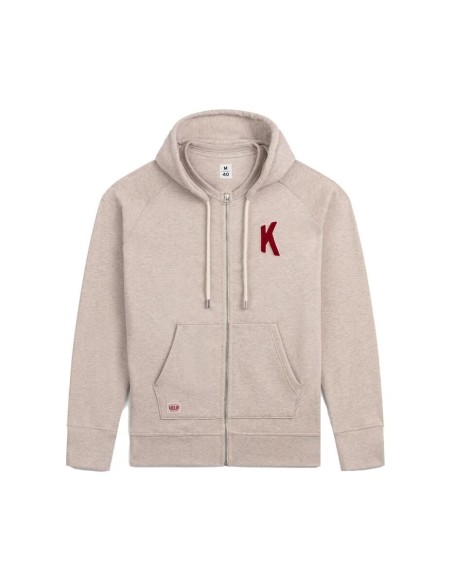 Sweat à Capuche Amande Broderie