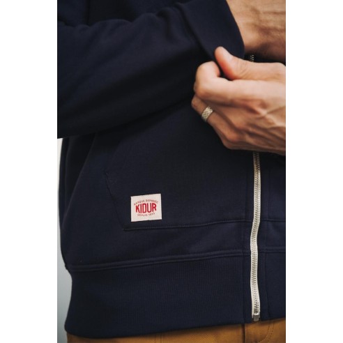 Sweat à Capuche Marine Broderie