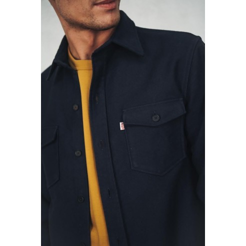 Surchemise Moleskine Grattée Marine