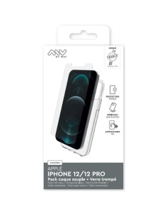 MYWAY FRANCE PACK COQUE SOUPLE + VERRE TREMPE IPHONE 12/12 PRO 2