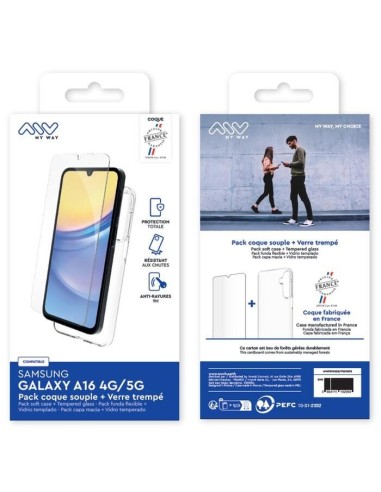 MYWAY FRANCE PACK COQUE SOUPLE + VERRE TREMPE SAMSUNG GALAXY A16 4G/5G