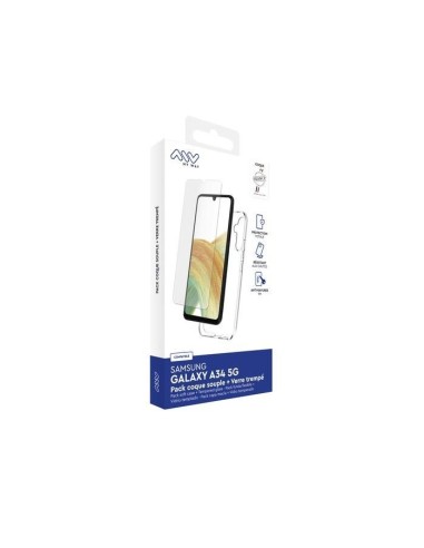 MYWAY FRANCE PACK COQUE SOUPLE + VERRE TREMPE SAMSUNG GALAXY A34 5G