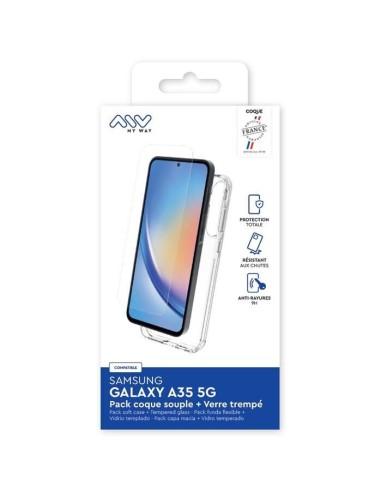 MYWAY FRANCE PACK COQUE SOUPLE + VERRE TREMPE SAMSUNG GALAXY A35 5G