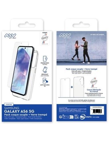 MYWAY FRANCE PACK COQUE SOUPLE + VERRE TREMPE SAMSUNG GALAXY A56 5G