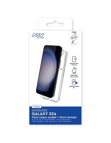MYWAY FRANCE PACK COQUE SOUPLE + VERRE TREMPE SAMSUNG GALAXY S24