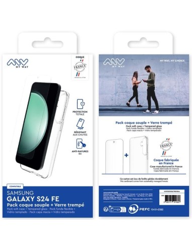 MYWAY FRANCE PACK COQUE SOUPLE + VERRE TREMPE SAMSUNG GALAXY S24 FE