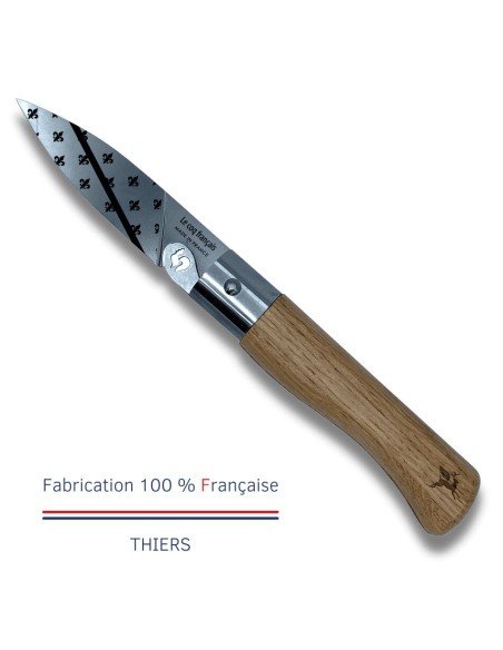 Carte Duo Le Bourbonnais - Couteau de poche Le Coq Authentique Le Bourbonnais - manche chêne + étui