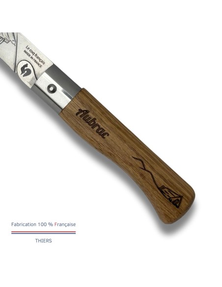 Carte Duo L'Aubrac - Couteau de poche Le Coq Authentique L'Aubrac - manche chêne + étui