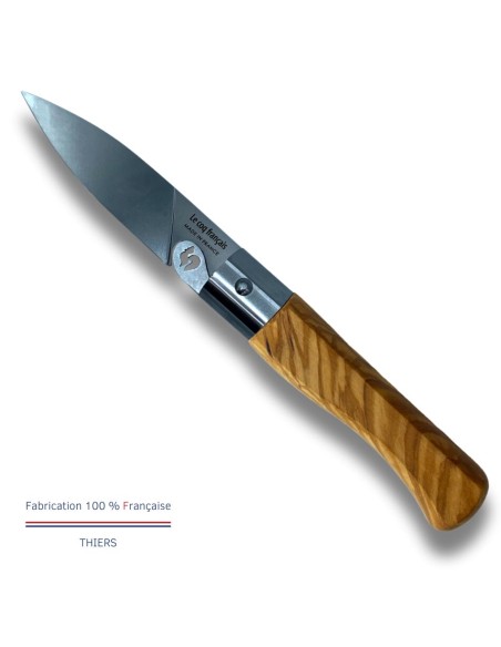 Carte Duo standard - Couteau de poche Le Coq Authentique standard - manche olivier + étui