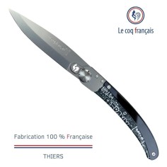 Couteau de poche Le Coq Original - Pop Art Black & White - Acrylique Noir 2