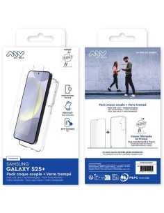 MYWAY FRANCE PACK COQUE SOUPLE + VERRE TREMPE SAMSUNG GALAXY S25+ 2