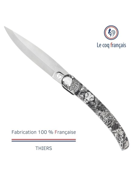 Couteau de poche Le Coq Original - Safari - Red Heart