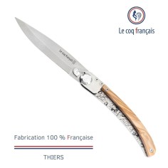 Couteau de poche Le Coq Original - Chêne - Olivier 2