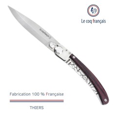Couteau de poche Le Coq Original - Campagne - Bois de Violette 2