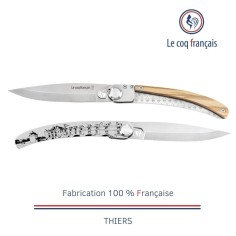Couteau de poche Le Coq Original - Château de la Loire - Olivier