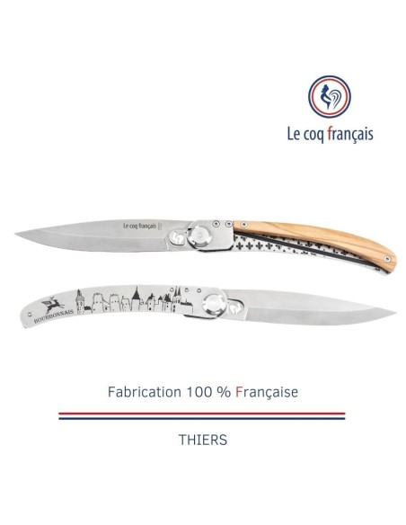 Couteau de poche Le Coq Original - Bourbonnais - Olivier