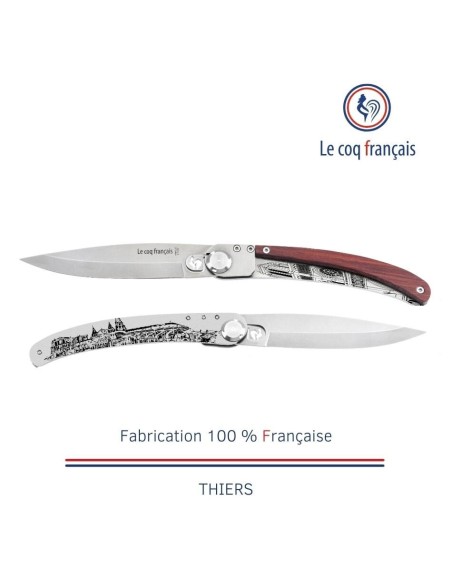 Couteau de poche Le Coq Original - Notre Dame de Paris - Red Heart