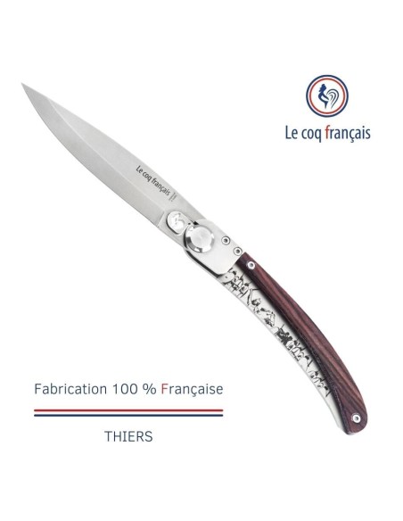 Couteau de poche Le Coq Original - Vercingétorix - Bois de Violette