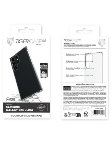TIGER CASE LITE FRANCE COQUE TRANSPARENTE 2M SAMSUNG GALAXY S24 ULTRA GARANTIE VIE