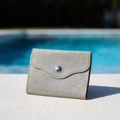 Etui à Cartes Balance en cuir Pailleté Tilleul