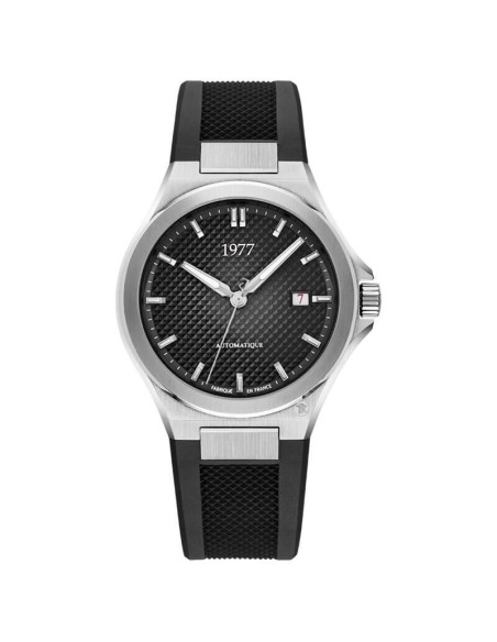 Montre 1977 Arsène Cadran Noir Bracelet FKM Noir