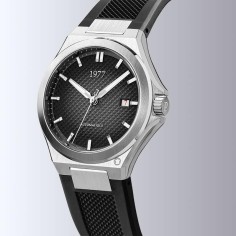 Montre 1977 Arsène Cadran Noir Bracelet FKM Noir 2