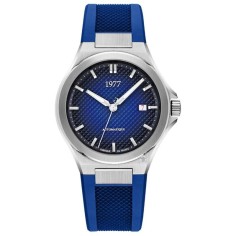 Montre 1977 Arsène Cadran Bleu Bracelet FKM Bleu