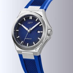 Montre 1977 Arsène Cadran Bleu Bracelet FKM Bleu 2