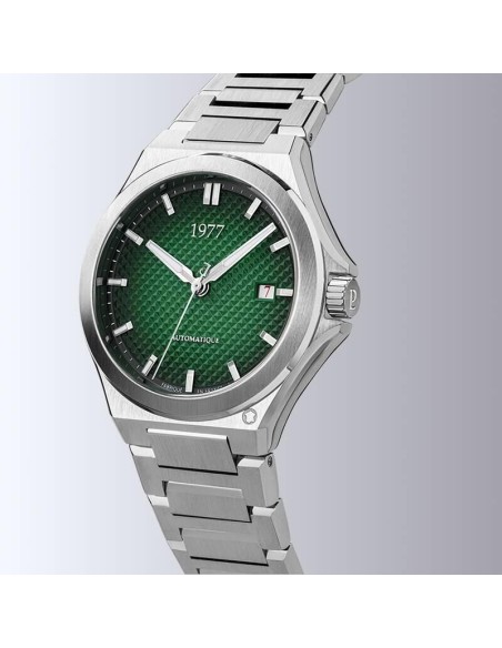 Montre 1977 Arsène Cadran Vert Bracelet Acier