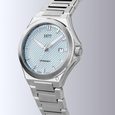 Montre 1977 Arsène Cadran Bleu Glacier Bracelet Acier 2