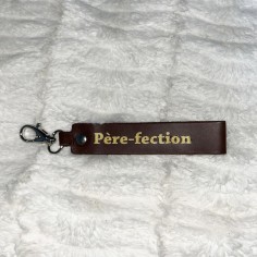 Porte-clés Message Père-Fection - Ebène