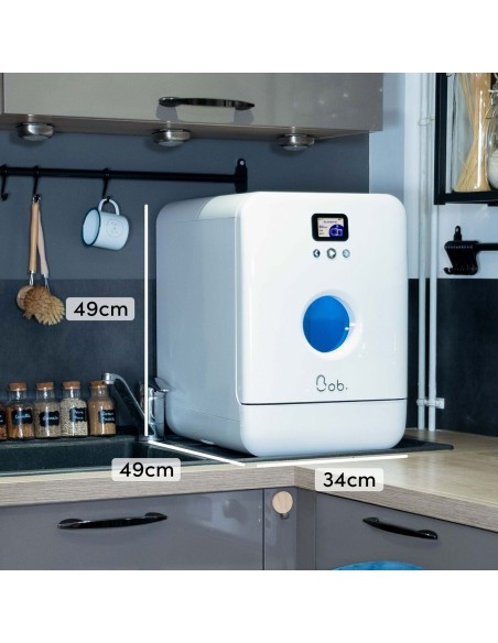 Bob lave-vaisselle Pack Toutes Options | Blanc & Bleu Glacier