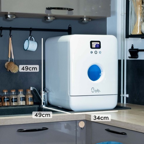 Bob lave-vaisselle Pack Toutes Options | Blanc & Bleu Glacier