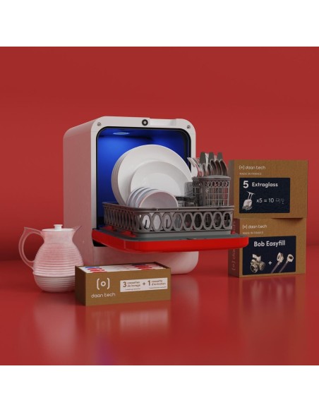 Bob lave-vaisselle Pack Toutes Options | Blanc & Bleu Glacier