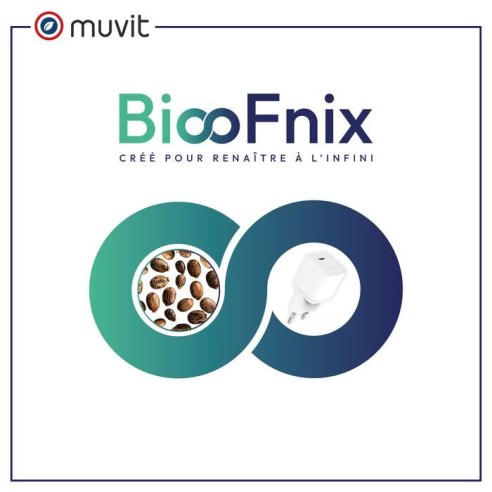 CHARGEUR SECTEUR UNIVERSEL - GAN 30W USB-C BIOSOURCE BLANC