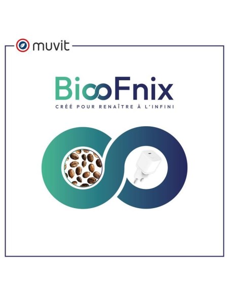 CHARGEUR SECTEUR UNIVERSEL - GAN 30W USB-C BIOSOURCE BLANC