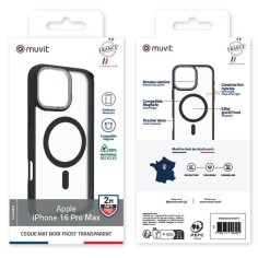 COQUE MAGSAFE 2M MAT FROST NOIR IPHONE 16 PRO MAX 2