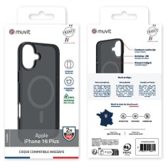 COQUE MAGSAFE 2M TRANSLUCIDE NOIR IPHONE 16 PLUS 2