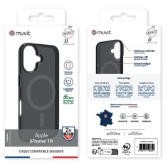 COQUE MAGSAFE 2M TRANSLUCIDE NOIR IPHONE 16 2