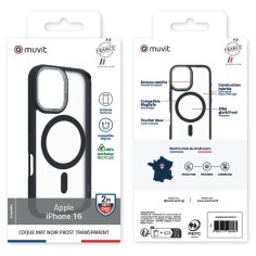 COQUE MAGSAFE 2M MAT FROST NOIR IPHONE 16 2