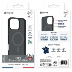 COQUE MAGSAFE 2M TRANSLUCIDE NOIR IPHONE 16 PRO MAX 2