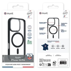 COQUE MAGSAFE 2M MAT FROST NOIR IPHONE 16 PRO 2