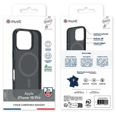 COQUE MAGSAFE 2M TRANSLUCIDE NOIR IPHONE 16 PRO 2