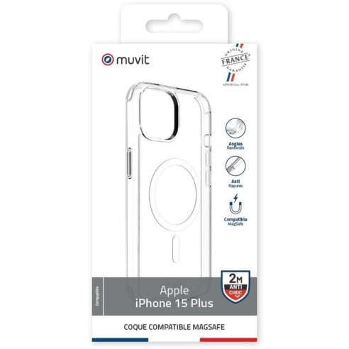 COQUE TRANSPARENTE MAGSAFE 2M IPHONE 15 PLUS