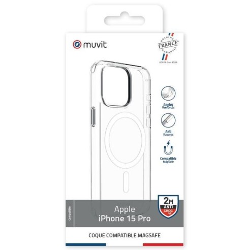 COQUE TRANSPARENTE MAGSAFE 2M IPHONE 15 PRO