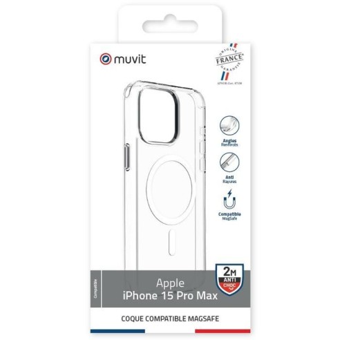 COQUE TRANSPARENTE MAGSAFE 2M IPHONE 15 PRO MAX